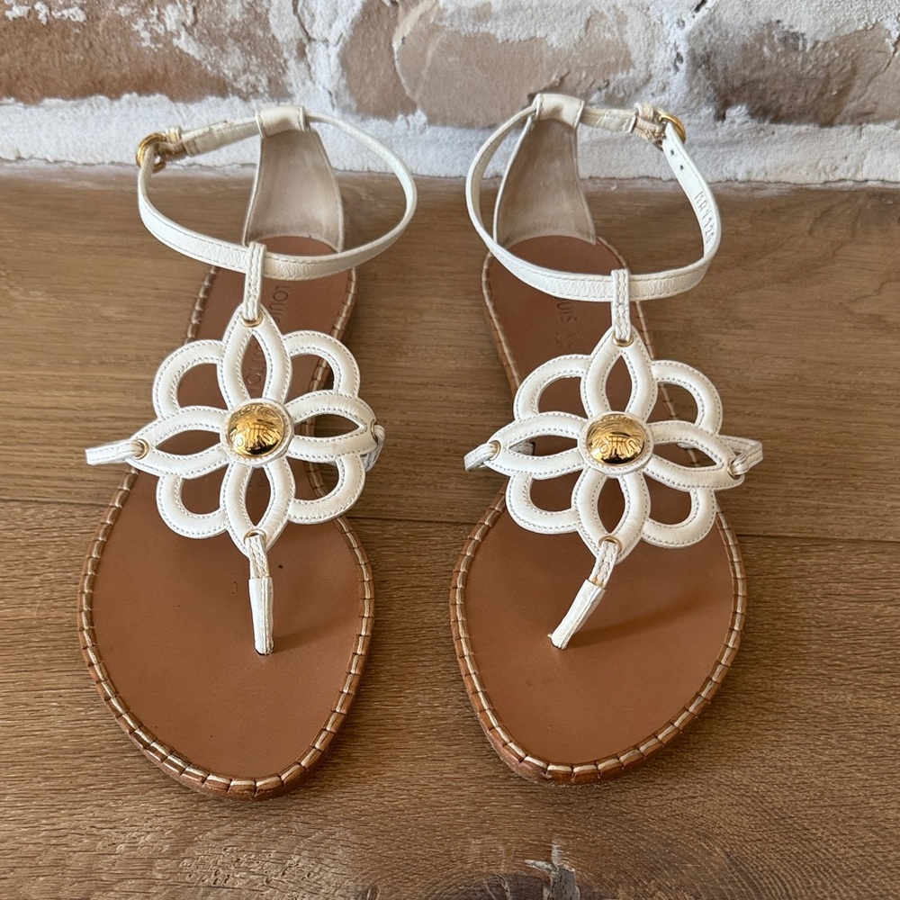 Louis Vuitton White Sandals 39.5